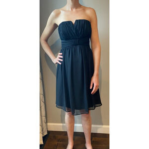 White House Black Market Black Strapless Fit & Flare Dress, Size 4